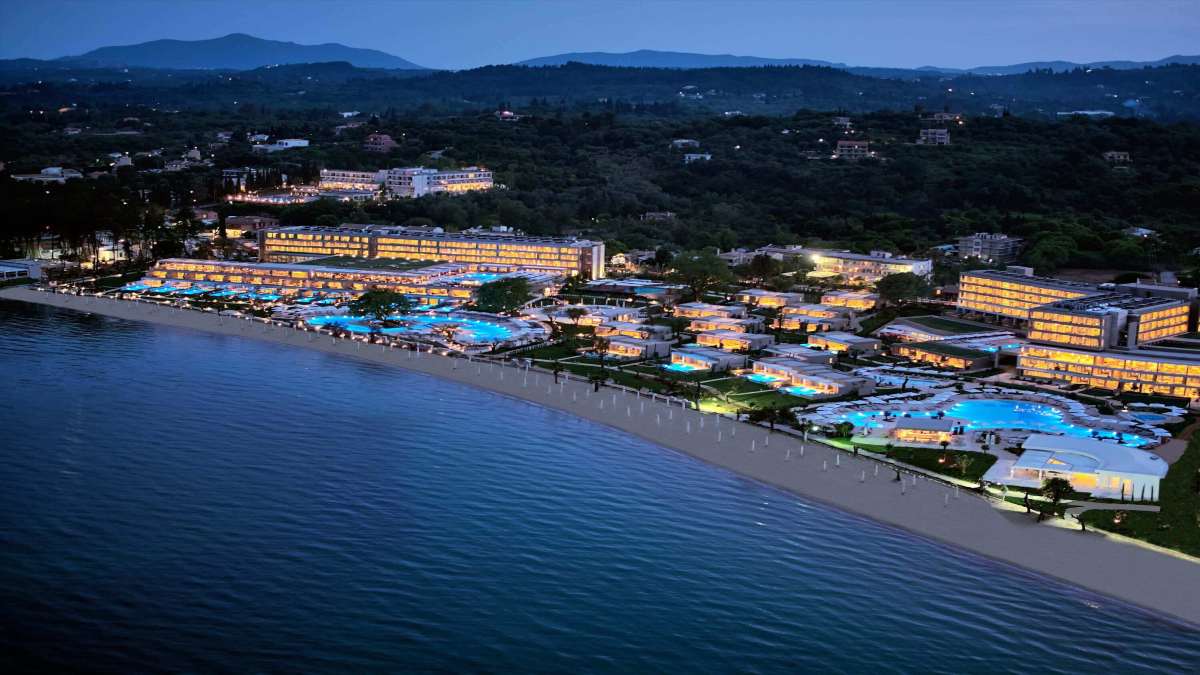 Ikos Dassia Κέρκυρα γενική νυχτερινή άποψη ξενοδοχείου