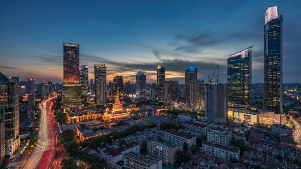 Shaanxi Bei Lu / Kangding Lu, Σανγκάη όμορφες γειτονιές νύχτα πανοραμική