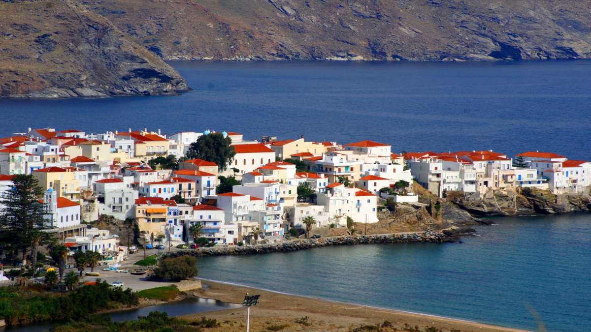 άνδρος χώρα πανοραμική ωραιότερο ελληνικό νησί