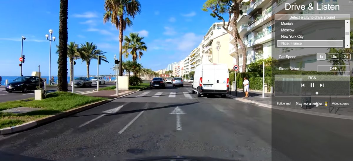 drive and listen εικονικό ταξίδι με αυτοκίνητο στη Νίκαια της Γαλλίας