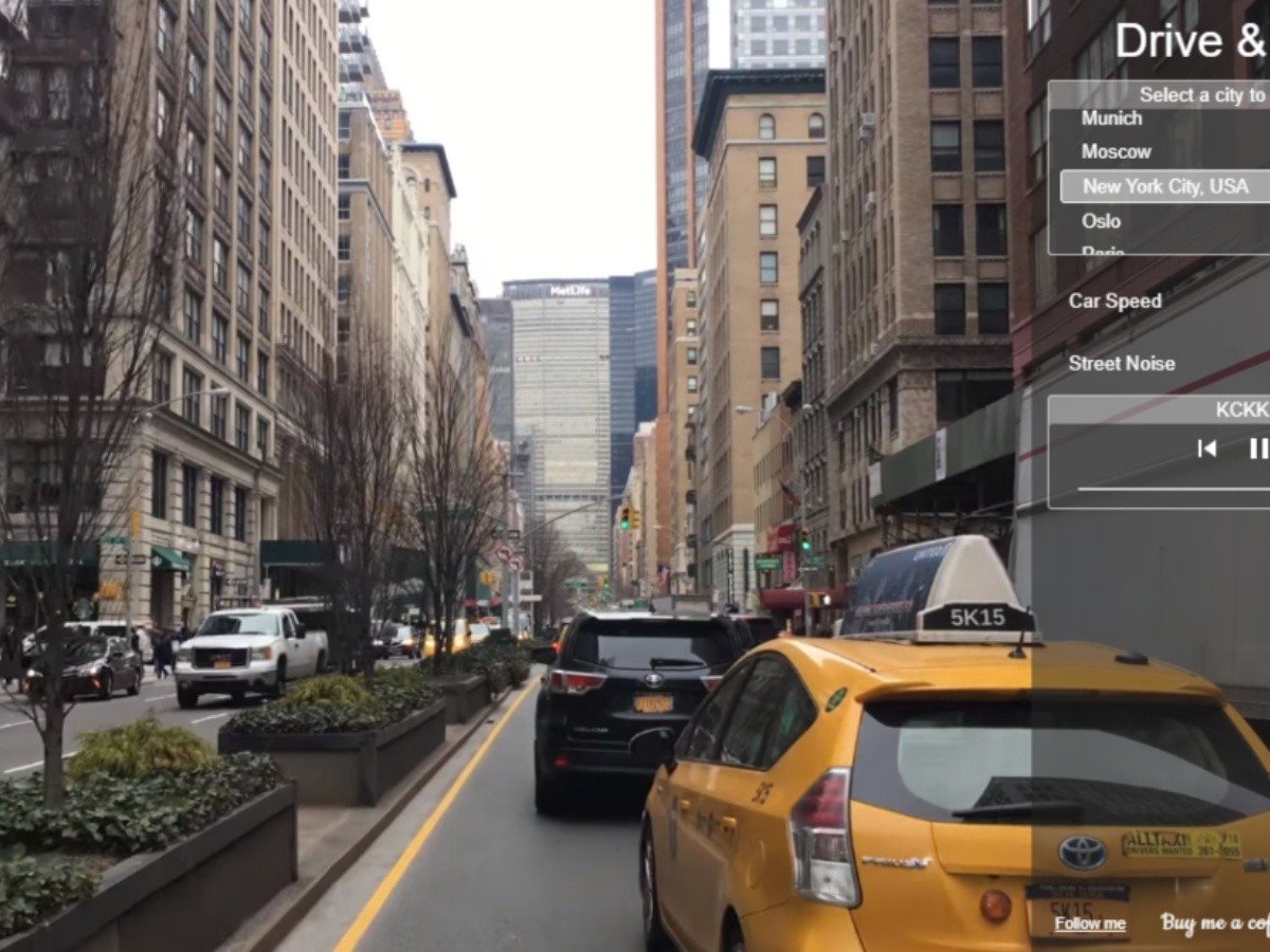 drive and listen εικονικό ταξίδι με αυτοκίνητο στη Νέα Υόρκη