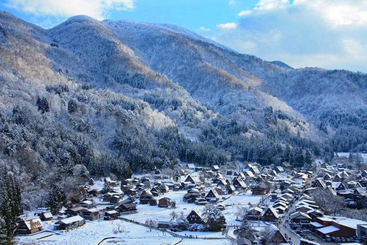 Χιονισμένες πόλεις στον κόσμο toyama Ιαπωνία