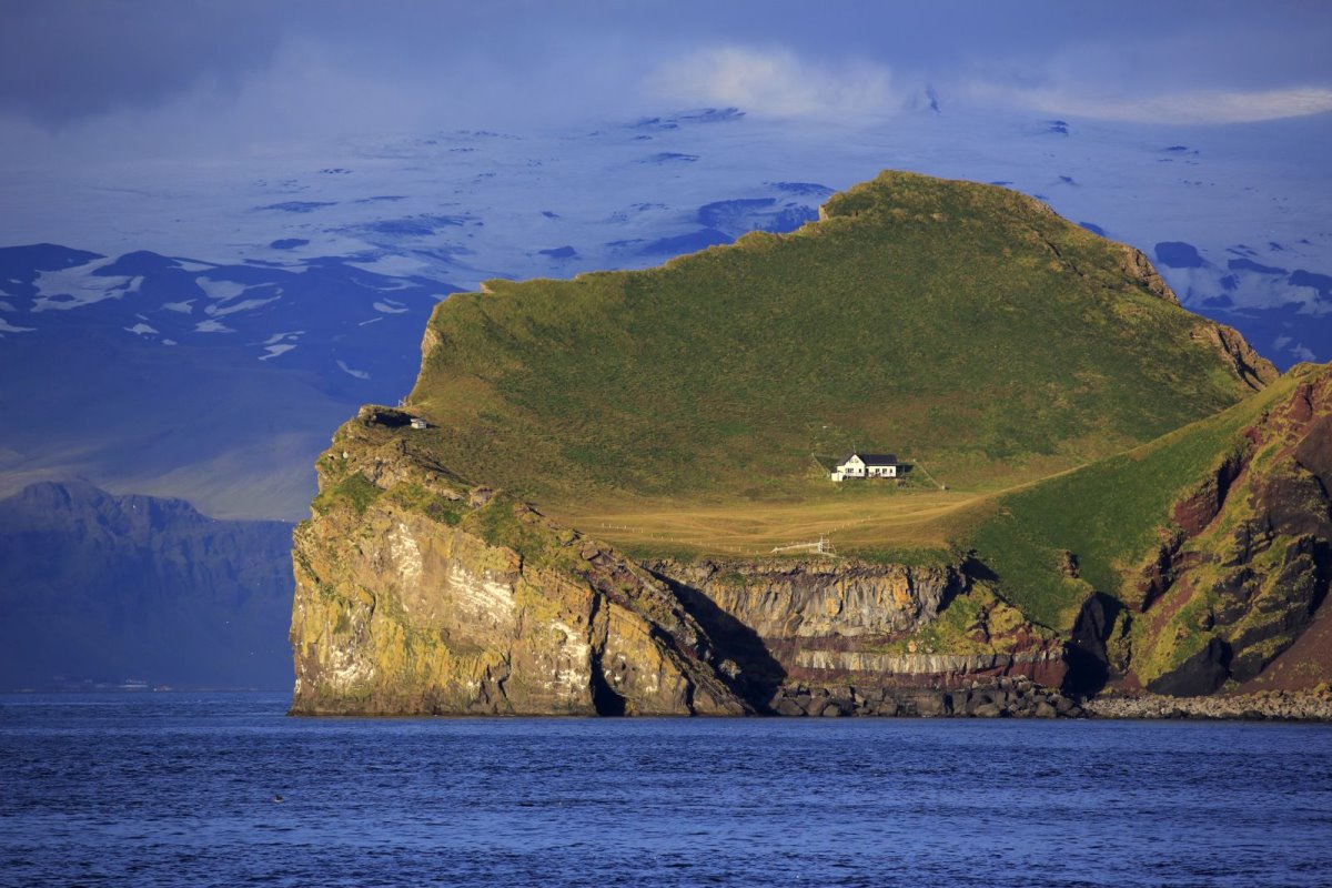 Ellieaey νησί Ισλανδία απομονωμένος ξενώνας χωρίς ρεύμα