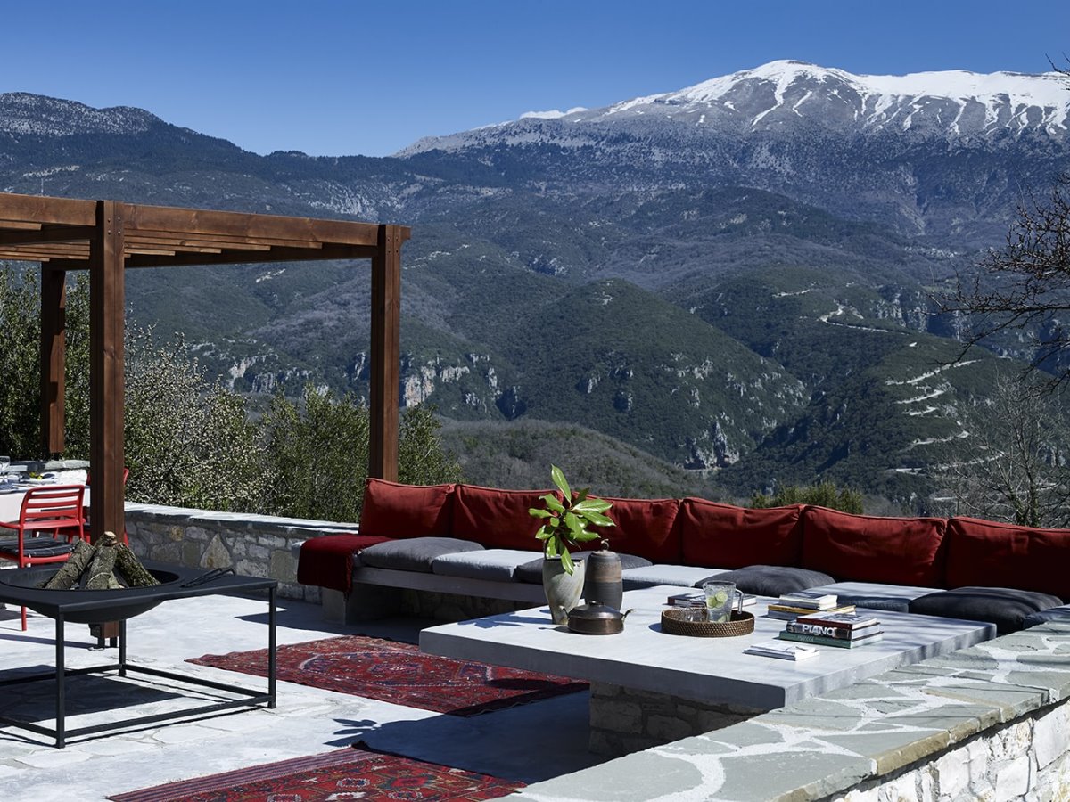 Aristi Mountain Resort πρωινό με θέα