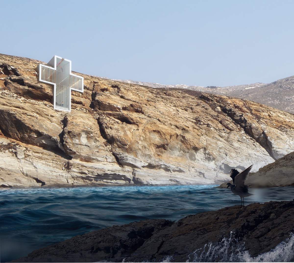 Cliffside Cross-Shaped Church –  Σέριφος