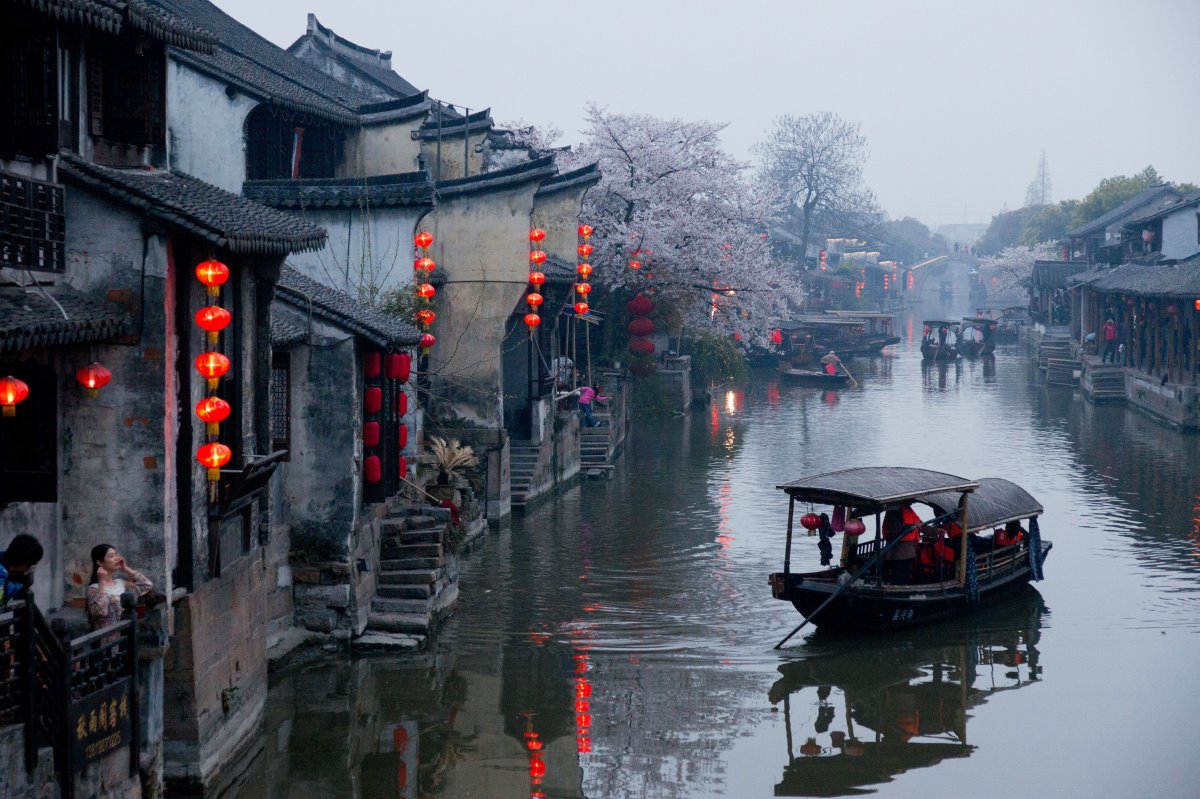 Xitang Κίνα πόλη με κανάλια