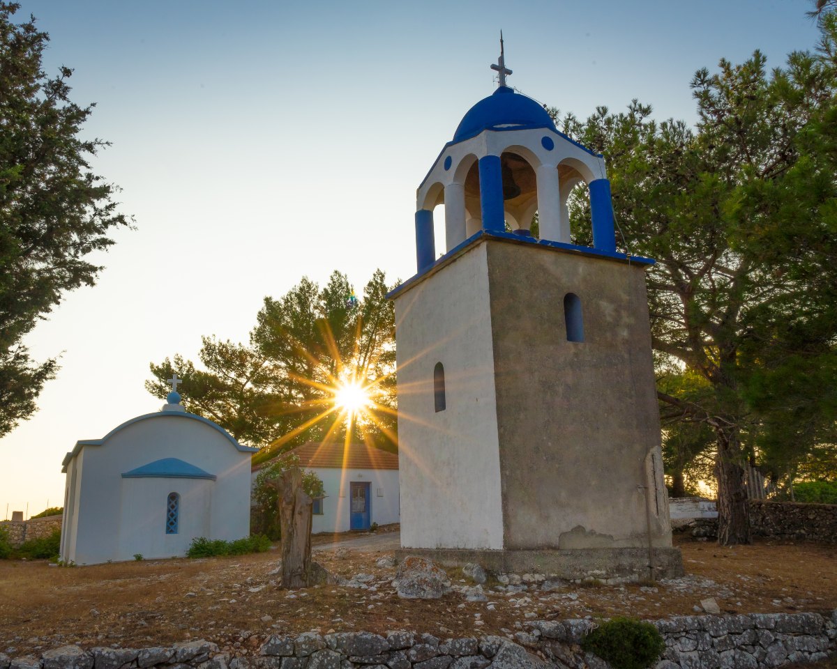 Ηλιοβασίλεμα από το μοναστήρι της Παναγίας Ελεούσας Ιθάκη