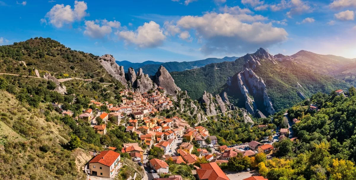 Castelmezzano στην Basilicata, Ιταλία