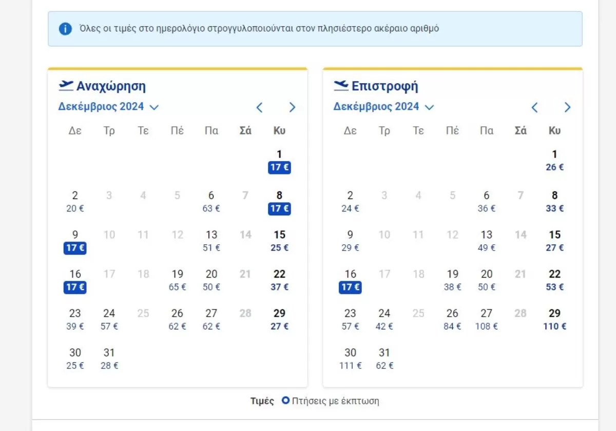 Ryanair Θεσσαλονίκη - Μπρατισλάβα Δεκέμβριος 2024