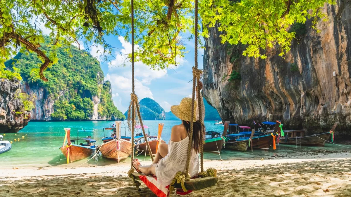 Γραφικό τοπίο στο Lao Lading beach island Krabi, διάσημο μέρος για ταξίδια -Πουκέτ Ταϊλάνδη