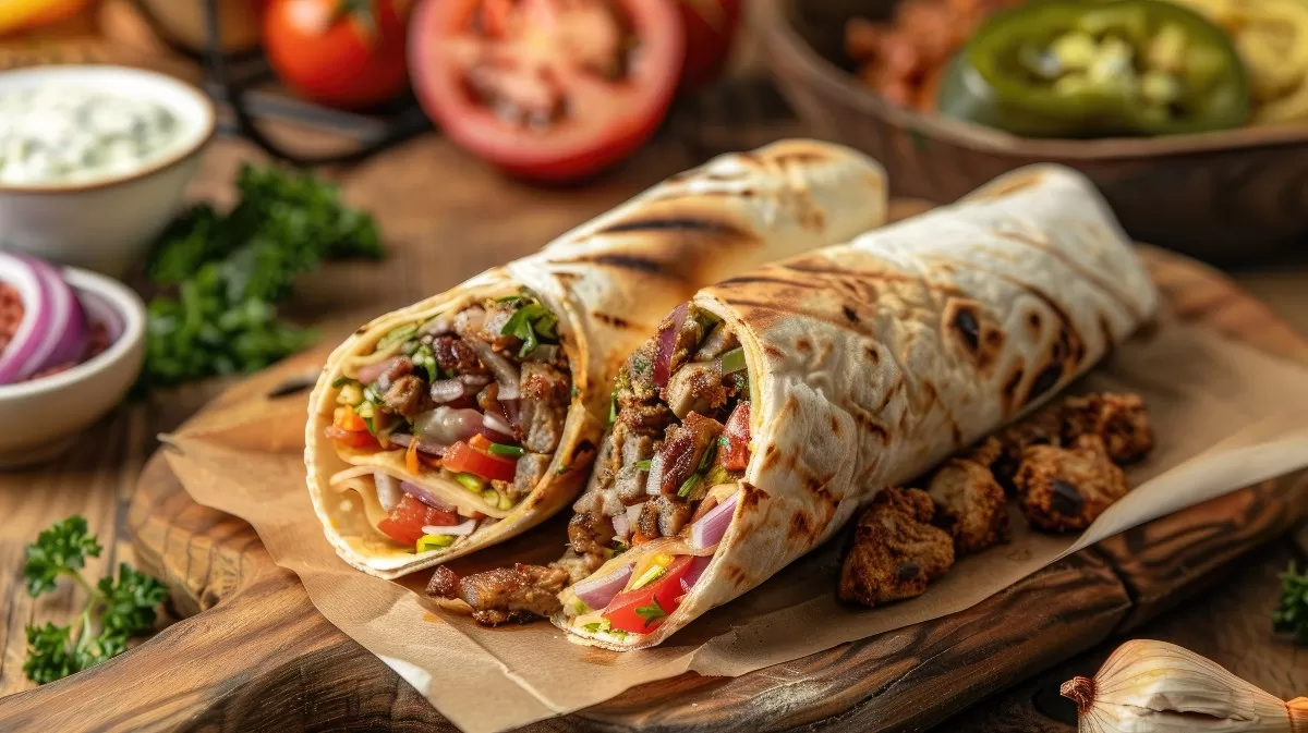 Τουρκικό Döner Kebab σε durum